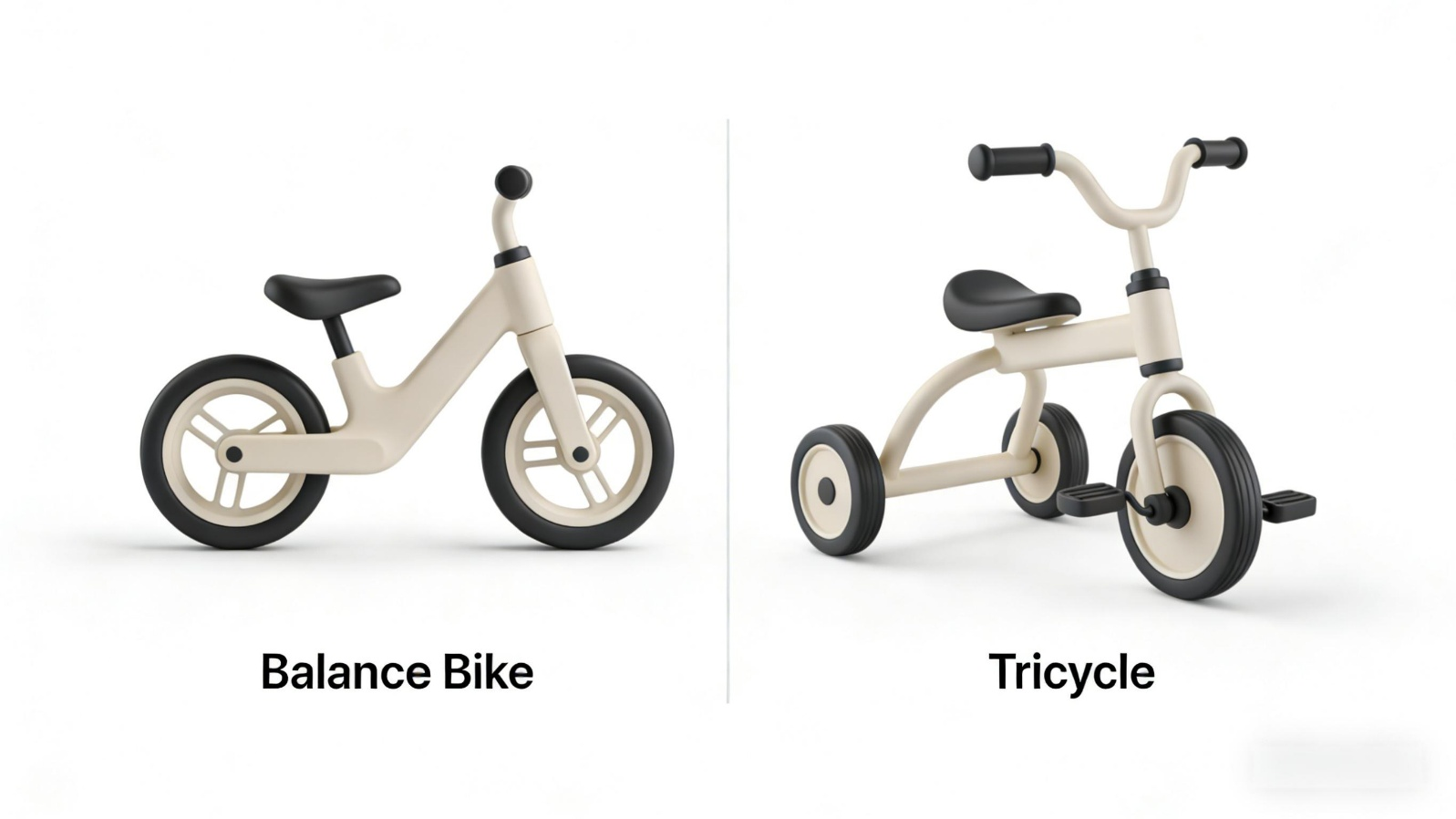 difference between balance bike and tricycle