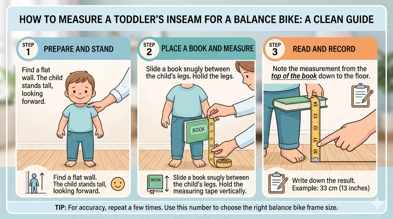 age vs inseam for balance bike sizing
